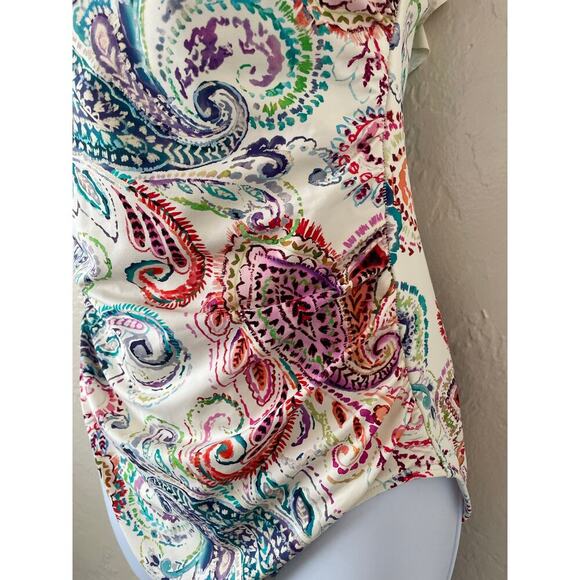 Lauren Ralph Lauren One Piece Swimsuit Tummy Control Captiva Rainbow Vacation 4 - Picture 5 of 9